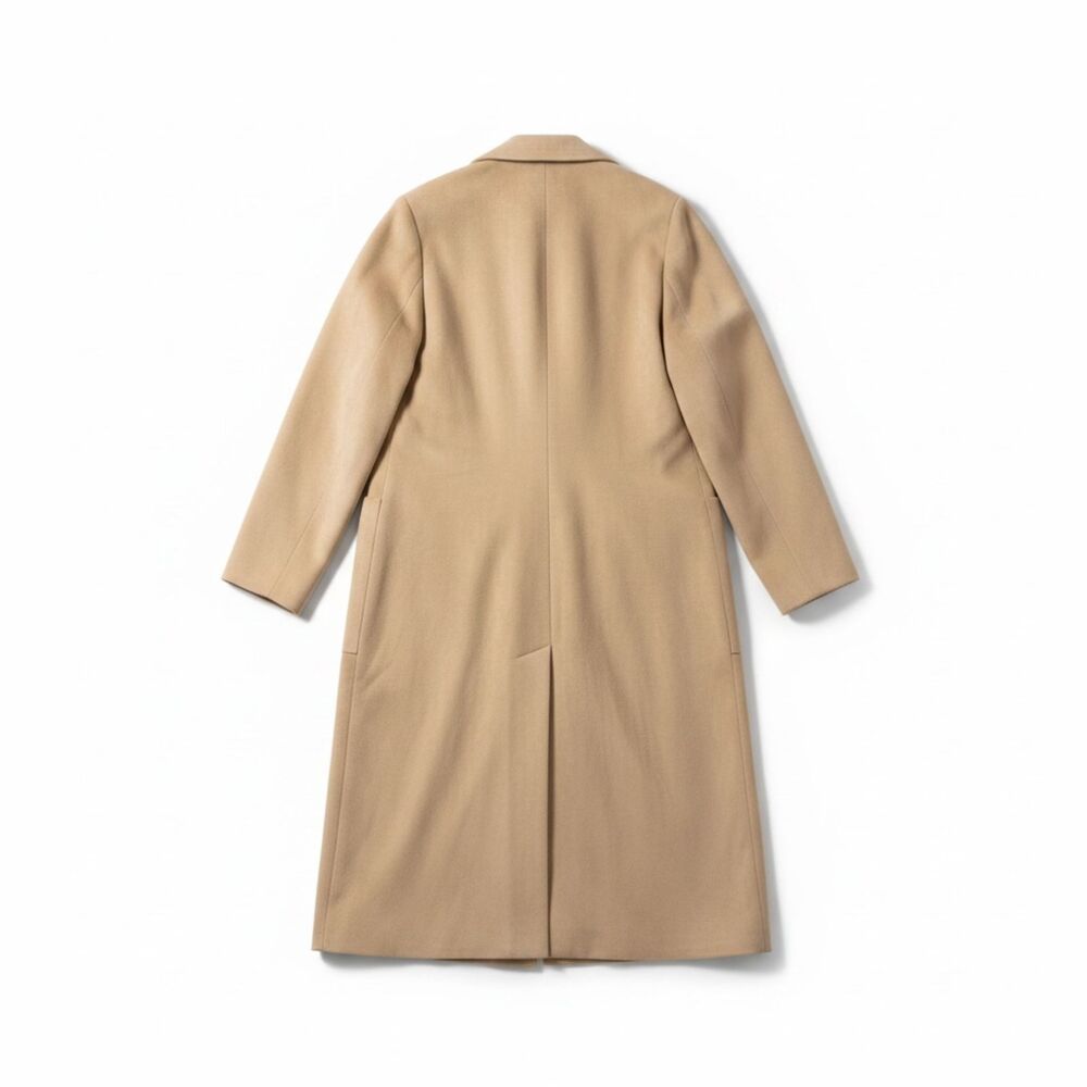 Vintage Irene Herbert’s Small Beige Faux Suede Duster Coat Open Front Trench - Picture 2 of 7